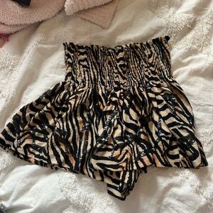 Queen of Sparkles Tiger Stripe shorts